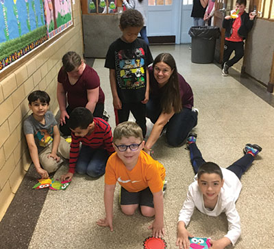 Chapel Hill Academy students in the sensory hallway -special needs private school