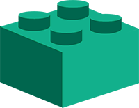 green lego block illustration